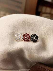Pack 10 Pcs Irregular Dual‑Material Resin Metal Buttons Fashion Decorative Fasteners For Coats Windbreakers Outerwear Suits Versatile Flower Sweaters Hand‑Sewn Clothing Sewing Accessories - 10pcs - View 2
