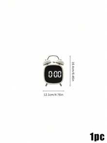 Haus Hana 1pc Classic Dual Bell Electronic Clock With Adjustable Brightness, Digital Alarm Clock For Heavy Sleepers, Easy-To-Read Large Display, Suitable For Bedroom And Home Decor, Fashionable Modern Style - multicolor - View 9