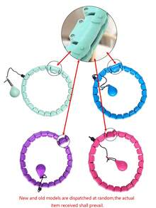 Jkshmyt Weighted Circle For Adult Weight Loss, Exercise Hoop Plus Size 47 Inches/120 Cm, 24 Detachable Links, Fitness Hoop Suitable For Women And Beginners - Multicolor - View 7