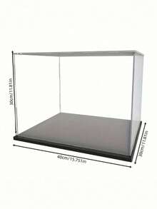 1PC Acrylic Display Case, Various Sizes, Plastic AssemblyDustproof Display Box With Matte Black Base, Suitable ForAction Figures, Collectibles, Statues, Models - Transparent - View 19