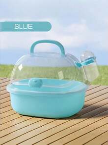 Portable Transparent Hamster Transport Cage With Water Bottle – A Breathable Travel Case For Small Pets, Perfect For Marmots And Mice. PP Material, Secure Shutter Closure System. - Multicolor - View 10