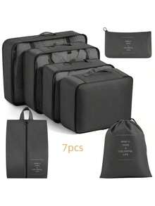 Found Favorite 6/7/8/9/10/11 Piece Portable Travel Storage Bag Set - Easily Organize Your Clothes, Shoes, And Underwear - Perfect For Packing Suitcases And Travel - Multicolor - View 13