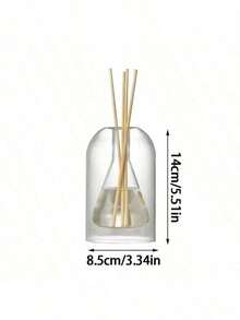 Minimalist Double‑Layer Glass Reed Diffuser Bottle, Flameless Empty Aromatherapy Vase, Refillable Clear Essential Oil Bottle, Home Desktop Decor, Ideal For Housewarming, New‑Home, Wedding & Holiday Gifts, Bottle Only, Reeds Not Included - transparent - View 14