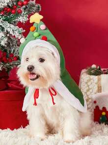 PETSIN 1 Buah Jubah Hijau Natal untuk Kucing dan Anjing Kecil, Kostum Festival, Jubah Hijau untuk Cosplay. - Hijau - View 4
