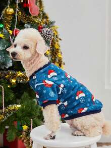 PETSIN 1 Pc Pet Christmas Hat Flannel Sweatshirt - Multicolor - View 10