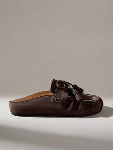 Solecia Ladies' New Slip-On Closed Toe Slippers Are Comfortable And Versatile, Casual And Retro Style - Chocolate Brown - View 3