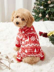 PETSIN 1 Pet Christmas Style Pet Jumpsuit, Soft, Comfortable, Warm, And Anti Shedding Pet Clothing - Multicolor - View 5