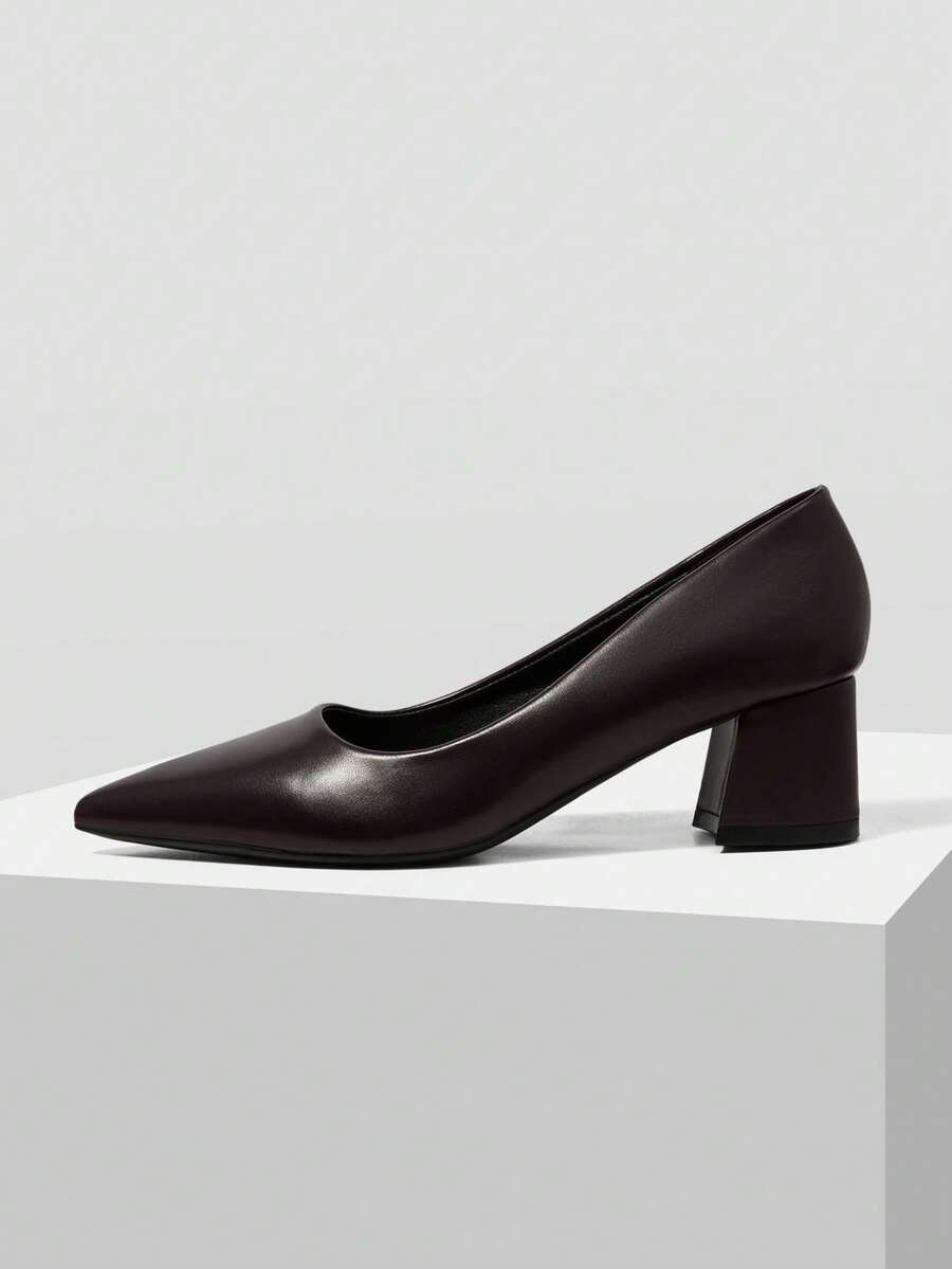CUCCOO BIZCHIC Ladies, Brown Is Suitable For Daily Wear, Casual Commuting, Pointed High-Heeled Shoes. - Coffee Brown - View 1