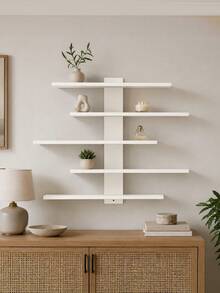 5-Tier Multifunctional Wall-Mounted Display Rack, Available In 2 Colors. Designed As Architectural Art Decor To Save Space, Corner Shelf, Wall-Mounted Triangle Shelf, Wall Partition Rack, Bathroom Shelf, Kitchen Wall Organizer - Multicolor - View 17
