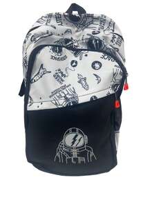 Astronaut Pattern Backpack, Large Capacity Zipper Closure School Bag, Adjustable Shoulder , Short Trip Bag, , Ideal For Daily Use, Outings, Travel, School, And Back To - Multicolor - View 14