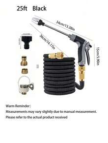 7PCS/Set High Pressure Telescopic Car Wash Hose With Adjustable Water Spray Gun, Garden Hose Kit, Universal For European And American Markets - 7PCS - View 12