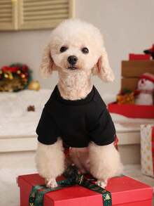 PETSIN 1pc Christmas Contrast Plaid Pet Dress - Multicolor - View 7