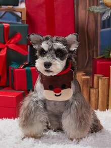 PETSIN 1 PC Christmas Reindeer Santa Pattern Pet Drool Towel - Multicolor - View 6
