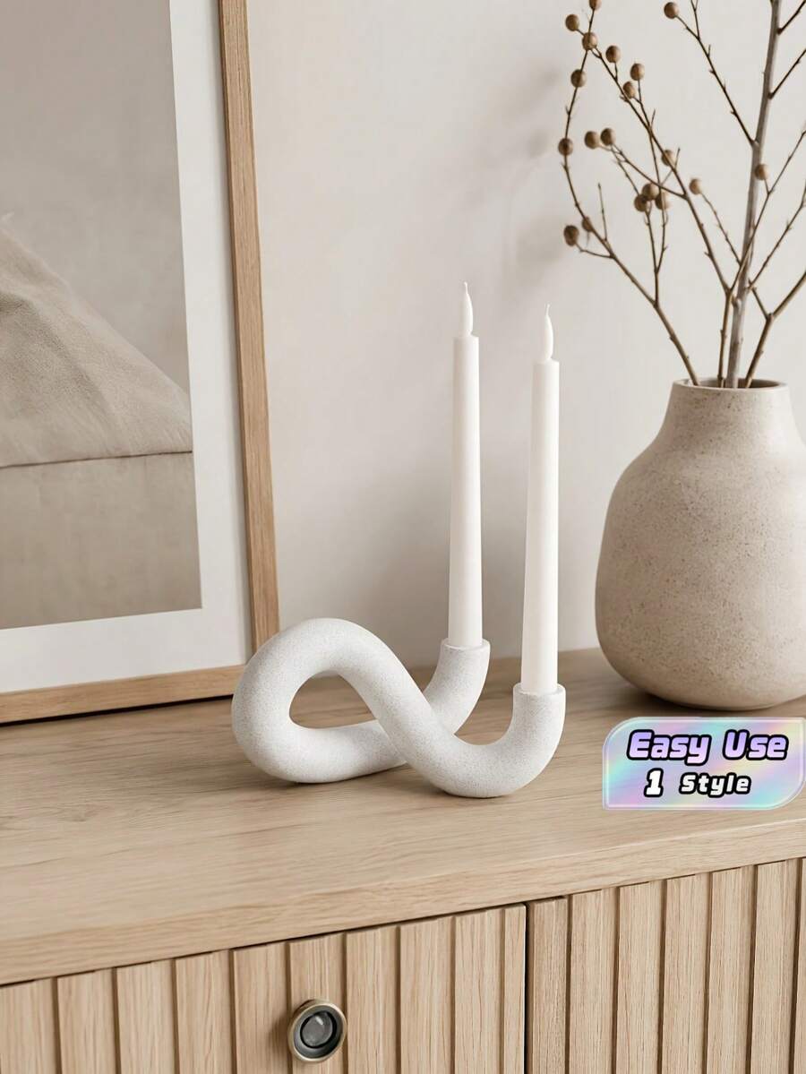 Dekorasi Tempat Lilin Gaya Tali Terpilin, Ornamen Tempat Lilin Meja Kreatif untuk Ruang Tamu dan Ruang Makan - warna-warni - View 1