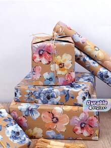 Floral Element Wrapping Paper Kraft Paper For Various Holidays Parties Holiday Gift Outer Packaging Paper - Floral - View 1