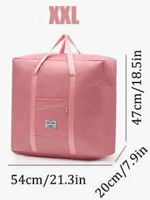 Found Favorite Túi tote du lịch chống nước dung tích lớn, phù hợp làm túi xách tay; thiết kế đơn giản, hoàn hảo cho du lịch, đi học hoặc tập gym. - Hồng - Xem 10