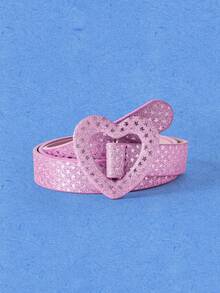 Popjeli Skinny Star Glitter Belt - Hot Pink - View 2