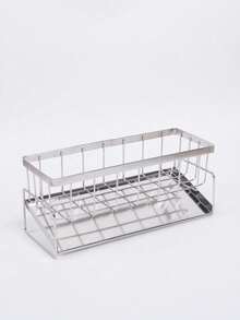1pc Rust Proof Kitchen Sink Storage Rack With Towel Bar And Drip Tray, Anti Slip, Can Store Sponge, Suitable For Kitchen Sink, Rust Proof Carbon Steel Material Kitchen Sink Storage Accessories - Multicolor - View 16