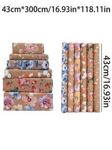 Floral Element Wrapping Paper Kraft Paper For Various Holidays Parties Holiday Gift Outer Packaging Paper - Floral - View 5