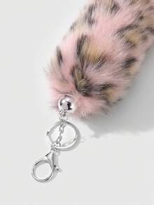 ROMWE Anime 1 Retro And Unique Punk Sweet And Cool Multi-Colored Leopard Print Simulation Animal Tail DIY Keychain Bag Pendant, Suitable For Girls' Daily Wear - Multicolor-2 - View 5