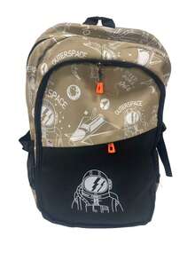 Astronaut Pattern Backpack, Large Capacity Zipper Closure School Bag, Adjustable Shoulder , Short Trip Bag, , Ideal For Daily Use, Outings, Travel, School, And Back To - Multicolor - View 16