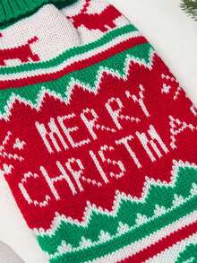 PETSIN 1 PC Christmas Pet Knitted Sweater For Winter,Reindeer Pattern Design,Suitable For Cats And Small To Medium-Sized Dogs - red green - View 9