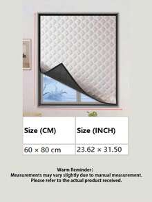 Thermal-Insulated Window Curtain, Self-Adhesive Non-Piercing Removable And Portable, Room Darkening Curtain For Living Room And Bedroom, Wind-Resistant And Warm For Winter - Silver Black - View 14