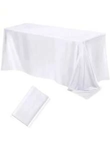 1PC 2PCS 8PCS 102x58Inch Satin Tablecloth - Silk Smooth Rectangular Party Table Cover For Wedding Banquet Dinner Festive Decoration Multicolor - Multicolor - View 20
