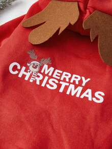 PETSIN 1pc Christmas Reindeer Autumn/Winter Hoodie For Small Dogs, Teddy & Pets - Multicolor - View 6