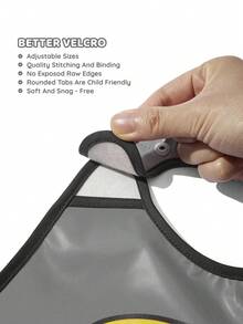 BATMAN X SHEIN 6 Months~ 3 Years Old Baby Waterproof, Oil-Proof And Anti-Fouling Protective Bib TPU Material Is Suitable For Boys And Girls, Suitable For Eating Complementary Food, Super Soft And Ultra-Light Foldable And Portable - Multicolor - View 7