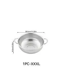 Nồi lọc bếp bằng thép không gỉ, giỏ lọc bếp, hoàn hảo cho trái cây, rau củ, mì ống, không cần lắp ráp, dùng làm phụ kiện nấu ăn cơ bản - Bạc - Xem 17
