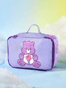 SHEIN X Care Bears 卡通熊印花旅行收納袋 3 種尺寸，可單獨購買或成套購買，用於整理旅途衣物與盥洗用品 - 粉紫藍色 - 查看 6