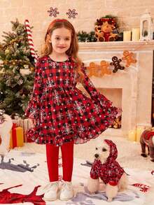 PETSIN 1 Pc Pet Christmas Snowflake Patterned Sweatshirt - Multicolor - View 7