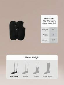 GLOWMODE 10 Pack Cotton-Blend No-Show Socks With Non-Slip Grips, Seamless Toes & Left/Right Design Gym Fitness Training Workout Studio Daily Active Casual Wear - White + black - View 6