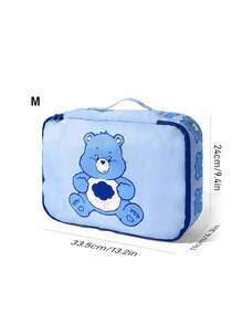 SHEIN X Care Bears 卡通熊印花旅行收納袋 3 種尺寸，可單獨購買或成套購買，用於整理旅途衣物與盥洗用品 - 粉紫藍色 - 查看 10