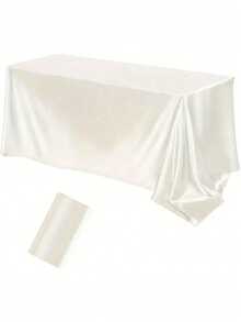 1PC 2PCS 8PCS 102x58Inch Satin Tablecloth - Silk Smooth Rectangular Party Table Cover For Wedding Banquet Dinner Festive Decoration Multicolor - Multicolor - View 22