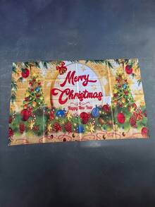 1pc 70.87x43.31 InchChristmas Hanging Banner Backdrop For Party, Holiday Outdoor Scene Decor Garland - Christmas tree - View 8