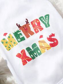 PETSIN 1pc Merry Christmas Graphic Print White Dog Tank Top - Multicolor - View 11