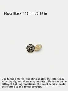 Pack 10 Pcs Irregular Dual‑Material Resin Metal Buttons Fashion Decorative Fasteners For Coats Windbreakers Outerwear Suits Versatile Flower Sweaters Hand‑Sewn Clothing Sewing Accessories - 10pcs - View 12