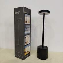 Modern Metal LED Table Lamp, Touch‑Control Rechargeable Wireless Night Light, USB‑Charged Dimmable, Minimalist Indoor Ambient Light. Ideal For Bedroom Bedside, Office, Bar, Cafe, Portable Desktop Decorative Lighting - Multicolor - View 11
