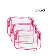 Found Favorite Tas Kosmetik Transparan Tahan Air, Perlengkapan Penting Liburan Musim Panas, Wajib Dibawa Saat Bepergian - Tas Resleting Perjalanan Ringan dan Multifungsi. - Putih - View 11