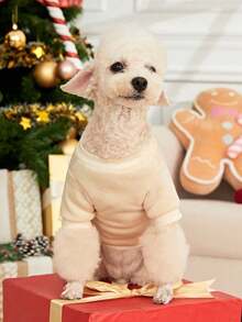PETSIN 1 Pc Pet Christmas Reindeer Print Sweatshirt - Multicolor - View 5