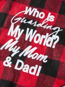 PETSIN 1pc Christmas Red & Black Plaid Print Pet Shirt - Multicolor - View 13