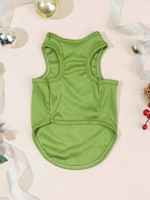 PETSIN 1pc Green Christmas Tree Print Pet Vest For Holiday - Multicolor - View 7