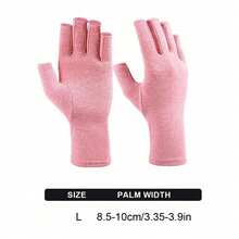Half Finger Joint Compression Gloves For Women And Men, Bicycle Anti-Slip Gloves, Fitness Compression Gloves, Fingerless Hand Compression Gloves Suitable For Typing, Driving And Work - Multicolor - View 26