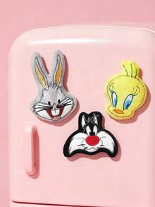 LOONEY TUNES X SHEIN 1/3Pc Cute Cartoon-Shaped Refrigerator Sticker, The Back Contains Magnets, Which Can Be Attached To The Refrigerator And Various Metals - looney tunes - View 1