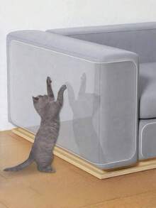 1 Roll Self-Adhesive Transparent PVC Cat Scratch Protector Film, Single-Sided Self-Adhesive Anti-Clear Sofa Protective Cover, Prevents Cat Claw Scratches, Furniture Scratch Protection Tape, Suitable For Sofa Armrests, Doors,Prevents Pet Damage - Multicolor - View 14
