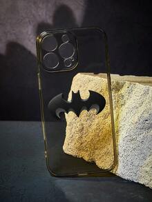 BATMAN X SHEIN Cartoon Pattern Black Three-In-One Mobile Phone Case With PVC, Anti-Drop Protection IPhone11-17 Series Mobile Phone Case - Multicolor - View 2