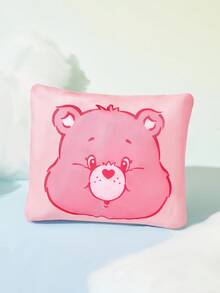 SHEIN X Care Bears 卡通熊可折疊旅行托特包，大容量聚酯纖維手提包，附行李箱套筒，可折疊設計，適合旅行、商務攜帶衣物與日常用品 - 粉玫紅 - 查看 7