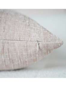 Cirelle 1 Stück Stück/2 Stücke Ganzjahres-Kissenbezüge aus vertikal strukturiertem Chenille, einfarbig gestreifte quadratische Kissenhüllen, neutraler minimalistischer Farmhouse-Boho-Stil für Sofa, Schlafzimmer, Erkerfenster, Homestay, Kissenfüllung nicht enthalten - Beige - Übersicht 5